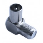 AFI 90 - Adaptador F fêmea - IEC macho 90º AFI 90 - Adaptador F fêmea - IEC macho 90º