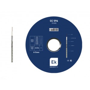 CC 596 – Cabo coaxial RG58 Ø 5mm 90dB - rolo 100m - branco Eca