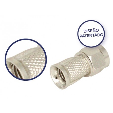 CFR 6 EK   Ficha F com rosca macho com aletas e ring para cabo de 6,6-7,3 mm.