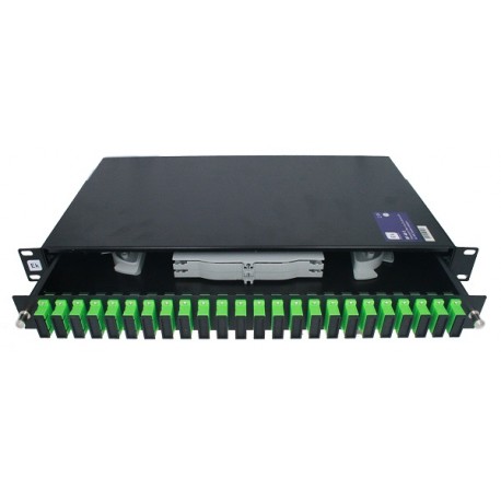 BF 48 C  Bandeja telescópica 48p com adaptadores SC/APC duplex