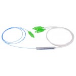 SP FO 2 - Splitter PLC fibra óptica 1x2 com conectores SC/APC