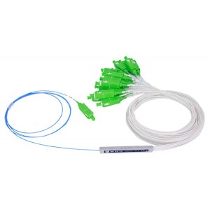 SP FO 32 - Splitter PLC fibra óptica 1x23 com conectores SC/APC