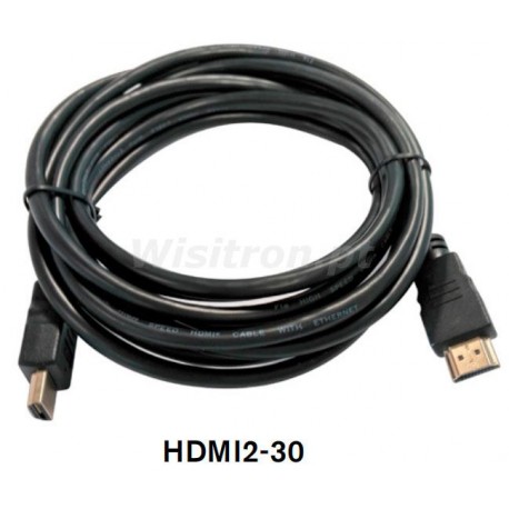 HDMI2-30 - Cabo High Speed HDMI 2.0 macho / macho 4K com Ethernet - 3.0m