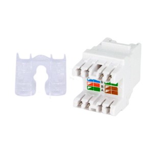 KJ C6A - Keystone RJ45 Cat6a UTP com proteção anti-poeiras