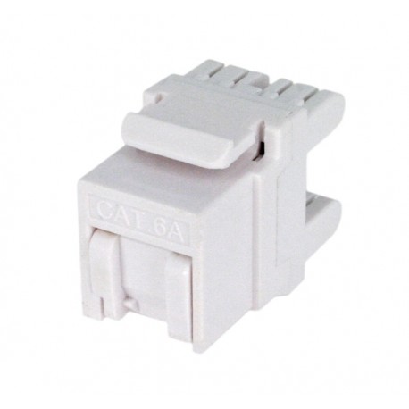 KJ C6A - Keystone RJ45 Cat6a UTP com proteção anti-poeiras