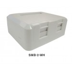 SMB-2-WH Caixa para keystone c/ 2 portas SMB-2-WH Caixa para keystone c/ 2 portas