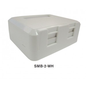 SMB-2-WH  Caixa para keystone c/ 2 portas