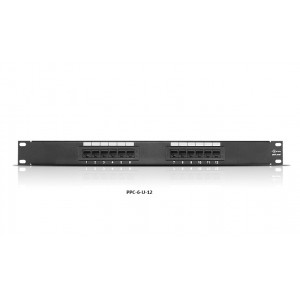 PPC-6-U-12 Painel 19” Keystone CAT 6 com 12 portas RJ45
