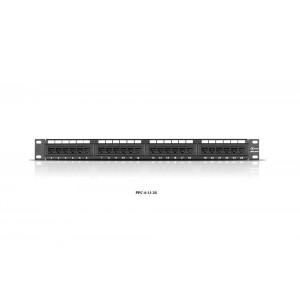 PPC-6-U-24  Painel 19” Keystone CAT 6 com 24 portas RJ45